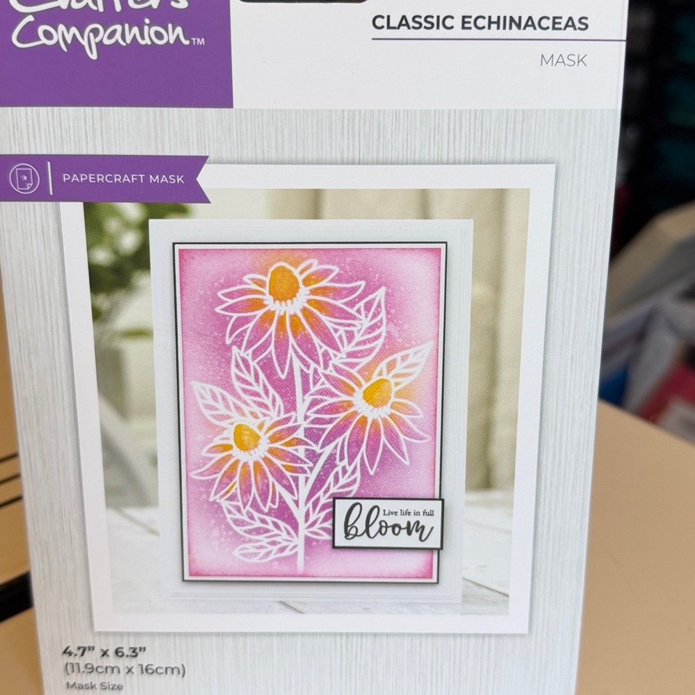 Crafters Companion Classic Echinaceas Mask
